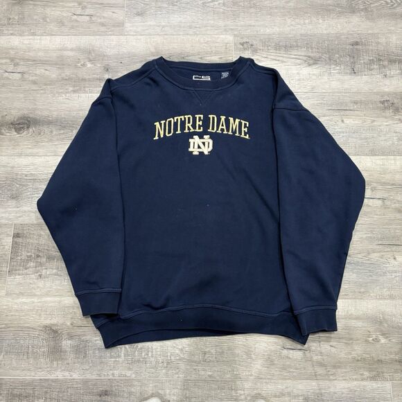 Vintage 90s Crable Sportswear Notre Dame Fighting Irish Sweatshirt Oversized  XL - Picture 1 of 6